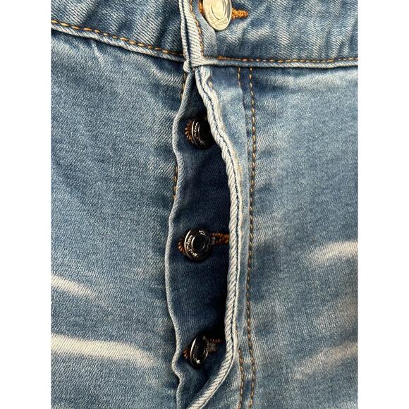 Mackeen Jeans Mens Size 40 Nite Market Button Fly Denim Skulls Flames Mohawk - Picture 8 of 16